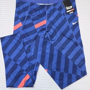 Nike Unisex Blue Compression Tights NWT